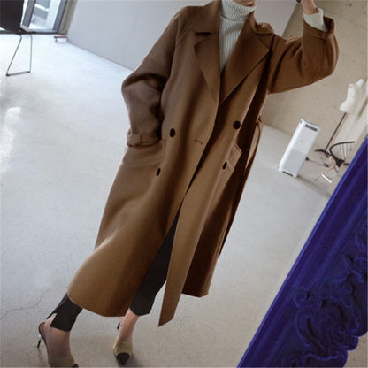 Jauceline™ Long Wool Winter Coat With Belt