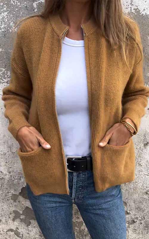 Marcia™ Cozy Zip-Up Cardigan